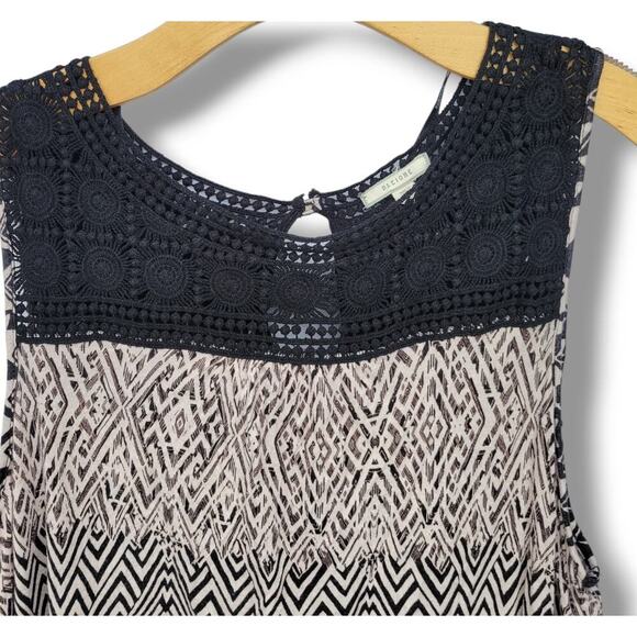 Pleione women's Plus Size Sleeveless brown and black blouse  - 1x - Picture 3 of 6